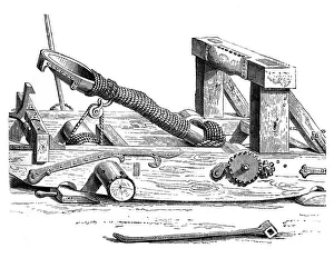Mangonel, an engine of war in the 15th century, (1870) Mangonel, an engine of war in the 15th century, (1870)