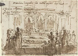 Maniere d'exposer les nobles apres leur mort. Creator: Gabriel de Saint-Aubin