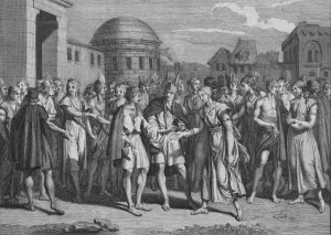 Jean Frederic Prints: Maniere dont L Yncas marie Ceux de son Sang, 1723. Creator: Bernard Picart