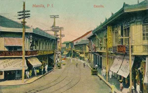 Tracks Prints: Manila, P. I. Escolta, c1912