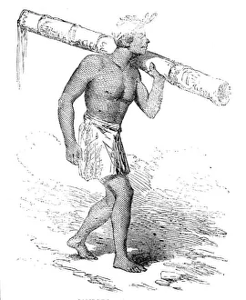 Filipino Prints: Manilla Water-Carrier, 1857. Creator: Unknown