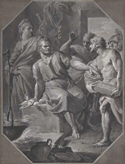 Ambassador Gallery: Manius Curius Dentatus Refusing the Presents of the Samnite Ambassadors, 1732-92