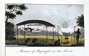 Manner of Sleeping in the Forest, 1813. Artist: John Gabriel Stedman