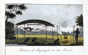 Captain Jg Stedman Prints: Manner of Sleeping in the Forest, 1813. Artist: John Gabriel Stedman