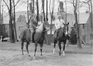 On Horseback Prints: Manners, Mrs. Alice G. with unidentified man