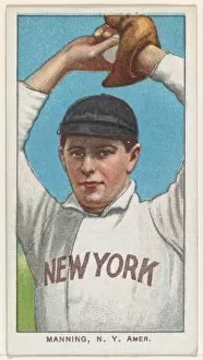 Baseball Player Gallery: Manning, New York, American League, from the White Border series (T206) for the America