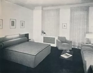 A mans bedroom designed by Robert Heller Inc. New York, 1936