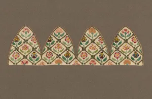 Chain Stitch Prints: Mans Cap (Unassembled), England, 1601 / 25. Creator: Unknown