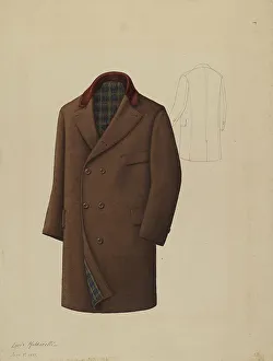 Lining Prints: Man's Coat, 1937. Creator: Louis Maldarelli