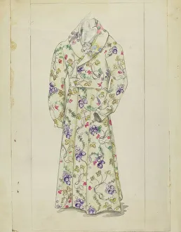 Dressing Gown Prints: Man's Dressing Gown, c. 1939. Creator: Jessie M. Benge