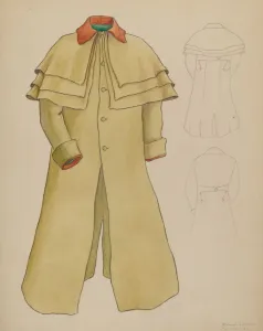 Great Coat Prints: Mans Great Coat, c. 1937. Creator: Frederick Jackson