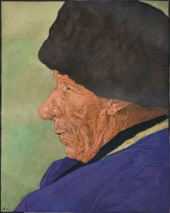 North Holland Prints: A Mans Head, Volendam, 1904. Artist: Nicols Wilhelm Jungmann