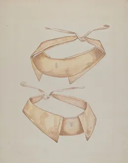 Tallman Verna Prints: Mans Linen Collar, c. 1937. Creator: Verna Tallman