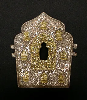 Ritual Object Prints: Mans Portable Amulet Shrine (Ga u), 18th century. Creator: Unknown