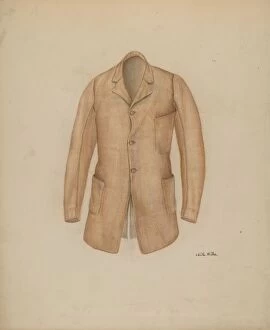 Buttons Gallery: Mans Sack Coat, c. 1938. Creator: Edith Miller