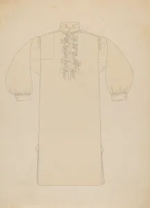 Puff Sleeves Prints: Mans Shirt, c. 1936. Creator: Catherine Fowler
