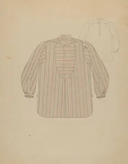 Henry De Wolfe Prints: Mans Shirt, c. 1937. Creator: Henry De Wolfe
