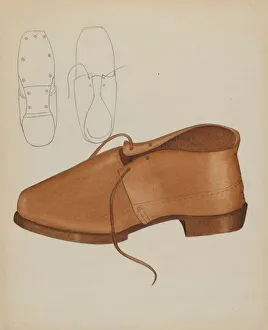Marie Mitchell Prints: Mans Shoe, c. 1936. Creator: Marie Mitchell