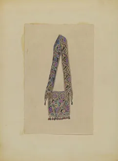 Shoulder Bag Prints: Man's Shoulder Pouch, 1935/1942. Creator: Melita Hofmann