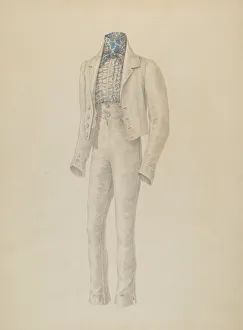 Henry De Wolfe Prints: Mans Suit, c. 1939. Creator: Henry De Wolfe