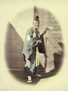 Itinerant Prints: Mansai, or Wandering Actors, 1866-1867. Creator: Felice Beato