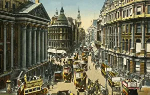 The Mansion House and Cheapside, London. Creator: Unknown