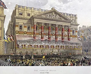 Alexandra Princess Of Denmark Collection: Mansion House (exterior), London, 1863. Artist: Day & Son