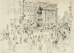 Pennell Joseph Prints: The Mansion House, Home of the Lord Mayor, 1888. Creator: Joseph Pennell
