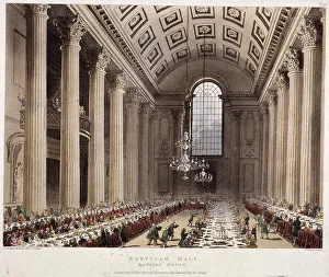 Augustus Charles Prints: Mansion House (interior), London, 1809. Artist: Thomas Rowlandson