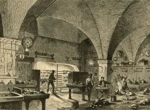 Spit Prints: The Mansion House Kitchen, 1897. Creator: Unknown