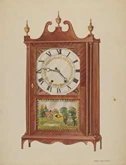 Numeral Prints: Mantel Clock, c. 1937. Creator: Francis Law Durand