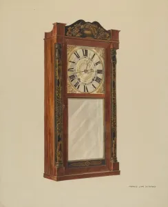 Numeral Prints: Mantel Clock, c. 1938. Creator: Francis Law Durand
