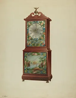 Mantelpiece Clock Prints: Mantel Clock, c. 1938. Creator: Frank Wenger