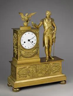 Clock Face Prints: Mantel Clock, c1815-19. Creator: Jacques Nicolas Pierre Francois Dubuc