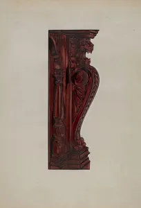 Mantel Prints: Mantel Detail, c. 1936. Creator: Sebastian Simonet
