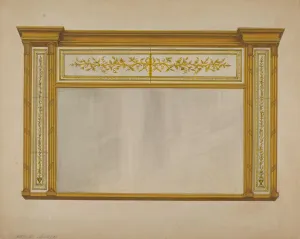 Arthur Johnson Prints: Mantel Looking Glass, c. 1937. Creator: Arthur Johnson