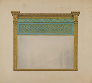 Mantel Looking Glass, c. 1937. Creator: Arthur Johnson