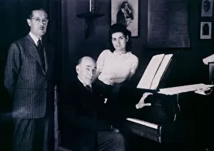 Images Dated 11th October 2013: Manuel Blancafort de Rosello (1897-1987), Catalan composer, together with Ricard