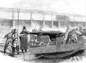 Battery Collection: Manufacture of the Armstrong Gun at Woolwich Arsenal: the guns at the proof-butts, 1862