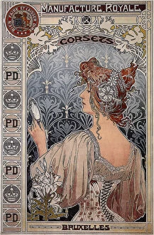 Corset Gallery: Manufacture Royale, 1897. Artist: Privat-Livemont, Henri (1861?1936)