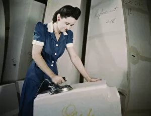 Transparencies Color Gmgpc Gallery: Manufacture of self-sealing gas tanks, Goodyear Tire and Rubber Co. Akron, Ohio, 1941