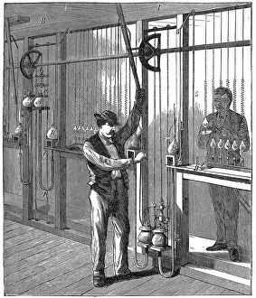 Manufacturing electric light bulbs, c1883 (1896)