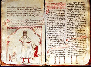Images Dated 20th March 2013: Manuscript on the Constitution of Barcelona, entitled Usatges of Barcelona, Catalonia costums