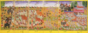 Myanmar Prints: Manuscript with Festival Scenes (image 2 of 2), c1860. Creator: Unknown