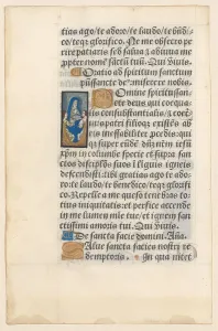 Sheet Prints: Manuscript with handwriting, possibly from a book of hours, c.1500-c.1599. Creator: Anon