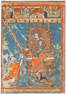 Manuscript Leaf with Dedication of a Book to the Virgin, German, ca. 1400