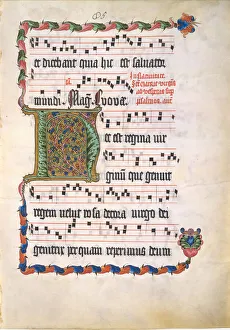 Manuscript Leaf with Initial H, from an Antiphonary, German, second quarter 15th century