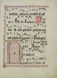 Antiphonary Gallery: Manuscript Leaf with Initial H, from an Antiphonary, German, second quarter 15th century