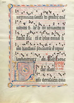 Manuscript Leaf with Initial L, from an Antiphonary, German, second quarter 15th century