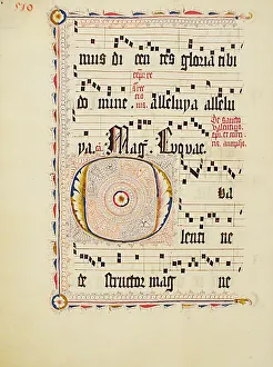 Manuscript Leaf with Initial O, from an Antiphonary, German, second quarter 15th century